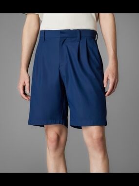 adidas Originals Men's Navy Flat-Front Performance Golf Shorts